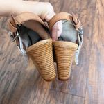 Miz Mooz  • Kona wedge sandals Pebble taupe leather open toe slingback perforated Photo 10