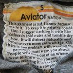 Aviator Nation  Gray Rainbow Chic Edgy Feminine Y2K Full-Zip Hoodie Size Small Photo 3