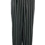 EXPRESS  Women's Black Striped Wide Leg High Rise Belted Paperbag Trouser Pants 8 Photo 0