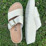 Birkenstock Sandals Leather White Size 7.5 Photo 5