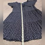 True Craft Navy Floral Short-Sleeve Flowy Summer Dress Photo 7