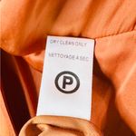 Brochu Walker  Madsen Turmeric Copper Brown Orange Satin Front Tie Midi Dress Photo 12