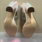 Silver and White Stiletto Heels with Crystal Embellishments Size 8 Photo 3