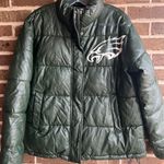 A New Day NFL Philadelphia Eagles Green Faux Leather Puffer Jacket Photo 0