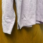 Blarney Woollen Mills Irish Long Sleeve Pullover Wool Blend Light Purple Large Photo 5