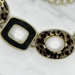 Chico's Vintage Chunky Animal Print Gold Tone Chain Link Belt OS β¨ Photo 6