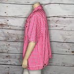 Woman Within Size 34W Pink & White Gingham Check Button Down Jean Jacket Photo 2