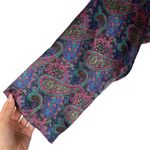 Cacique Vintage Paisley Satin Robe Medium 90s Lingerie Multicolor Photo 4