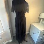 Elegant Black Lace Maxi Dress Photo 4