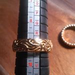 Love Weave Set of Two 18K Yellow Gold Ion Plated Bronze Rings (Size 9) Photo 6