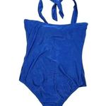 Old Navy Blue Halter One Piece Bathing Suit Swimwear Swimsuit Medium Photo 2