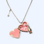 Betsey Johnson  Vintage 2000s Rare Pink locket heart necklace Photo 2