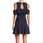 J.O.A. Nwt Pinstripe Cold Shoulder Dress XS Photo 1