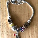 New York Charm Bracelet I Love NY Taxi Heart Statue of Liberty New Big A… Photo 8