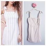 Anthropologie  Sage The Label Striped Mini Bow Strap Dress Photo 1
