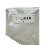 Storia  Small 3D Floral Appliqué‎ Shift Mini Dress Bridal Cocktail Party Metallic Photo 4