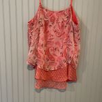 Faded Glory  Pink Flowy Paisley Tank Top | Size L 12-14 Photo 3