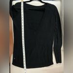 Lululemon Unity Drop Back Cashmere Sweater Black Long Sleeves Open Back Photo 8
