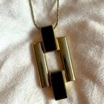 Black and gold deco statement necklace Photo 0