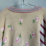 NY Jeans Absolutely No! Jeans Vintage Cardigan Embroidered Grandma Core Sweater One Size Photo 8
