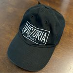 Victoria's Secret  Victoria Sport Black Embroidered Baseball Hat Cap Black White Photo 0