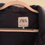 ZARA  Black Denim Overshirt Jacket Photo 5