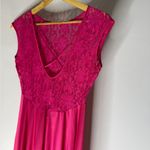 Vintage Soft Moments Pink Lace Top Nylon Bottom Nightgown Small Photo 4