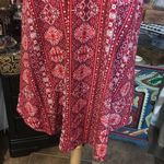 Pink Rose  Graphic Boho Trapeze Dress Size Medium Photo 2