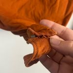 Everlane Bodysuit Organic Cotton Orange Square Neck Thong Size medium Photo 6