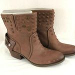 Nine West Ankle Boots Western Leather Studded 8.5 Photo 0