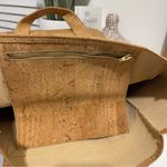 TIRADIA CORK farmers market tote bag shoulder work travel free people Tan Photo 5