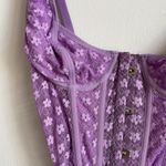 Urban Outfitters Size S Purple Lace Floral Hook Corset Top Photo 1