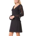 Club Monaco  black Jowdie polka dot wrap dress size 6 Photo 11