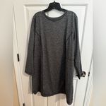J. Jill Size XL Fit Marled Shirttail Dress Gray/Black Heather Gray Photo 10