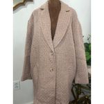 Abercrombie & Fitch  Womens Coat, Tweed  Long Sleeve, Overcoat, Blush Pink, L Photo 1