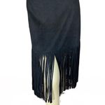 Rue 21  BLACK FAUX SUEDE FRINGE BOTTOM SKIRT (L) Photo 0