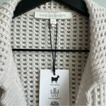 NEW Naked Cashmere Wren Crochet Short Sleeve Cashmere Shirt in Alabaster Medium White Photo 5