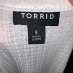 Torrid babydoll notched neck flutter sleeve flowy white 4x top Photo 4