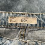 Topshop High Rise Mom Jeans Blue Light Wash Fading Whiskering Above Ankle Length Photo 4