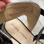 Adrienne Vittadini  Rheanne Black Wedge Strappy Sandals Size 8.5 Fine Leather Photo 3