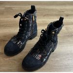 Kurt Geiger  LONDON Women's Kensington Tweed Lace Up Combat Boots Sz 38/8 new no Photo 4