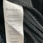 Athleta Sz M Brooklyn Bomber Jacket Blue Black Snakeskin Print Photo 9