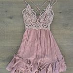 Free People fp one adella rose crochet ruffle mini dress Photo 1
