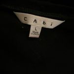 CAbi Black Long Sleeve Stretchy Top Brown Silver Floral Applique Large Style 247 Photo 2