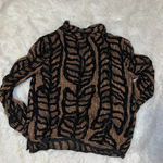 Tory Burch  Silk Black &Brown Long Sleeve Dress Shirt Business Blouse size 0 / XS Photo 4