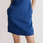 Madewell Blue Goldie Mini Dress in 100% Linen Photo 0