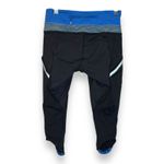 Lululemon  Crop Legging Womens 4 Black Blue Ruched Leg Zip Pocket 17" Photo 2