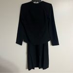 Women’s Albert Nipom Pure Wool Dress & Jacket Set Black Jewel Button Size Small Photo 9