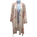 Monique Lhuillier Pottery Barn Floral Satin Robe Kimono Belted Sleeve Pajama Tan Size undefined Photo 6