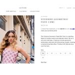 LA FUORI The Vivienne Geometric Fade Mini Cami Small Beaded Mesh Embellished Pink Photo 2